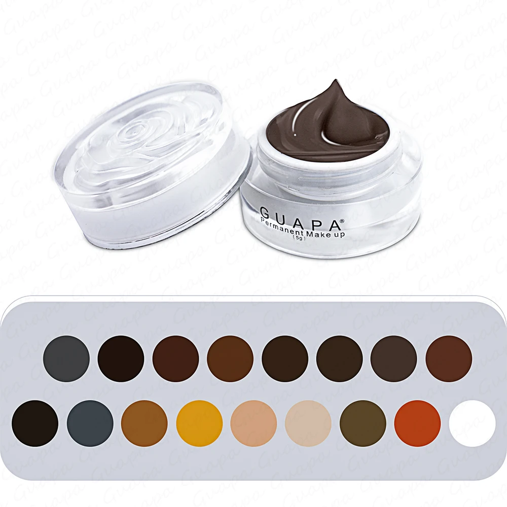 GUAPA Eyebrow Pigment Microblading Makeup Pigment Tattoo Ink Paste Brows Pigment for Microblading Microshading Tattoo