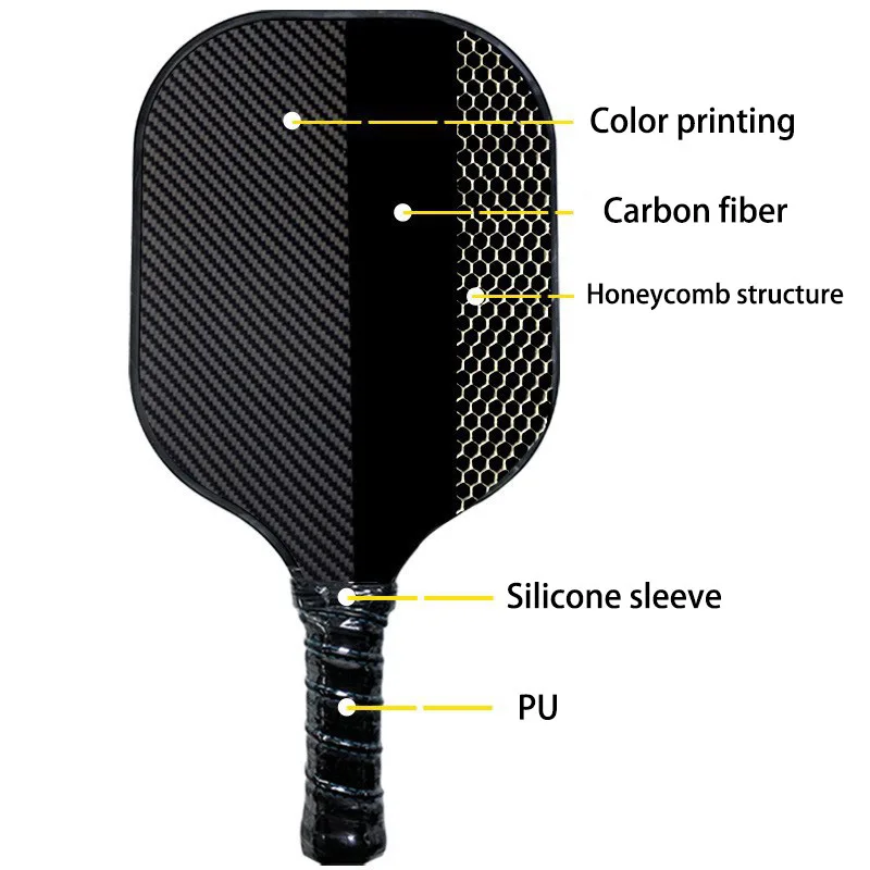 Premium Quality Carbon Graphite Pickleball Paddle Set Carbon Fiber Pickleball Paddle and Ball and Cover bag Set