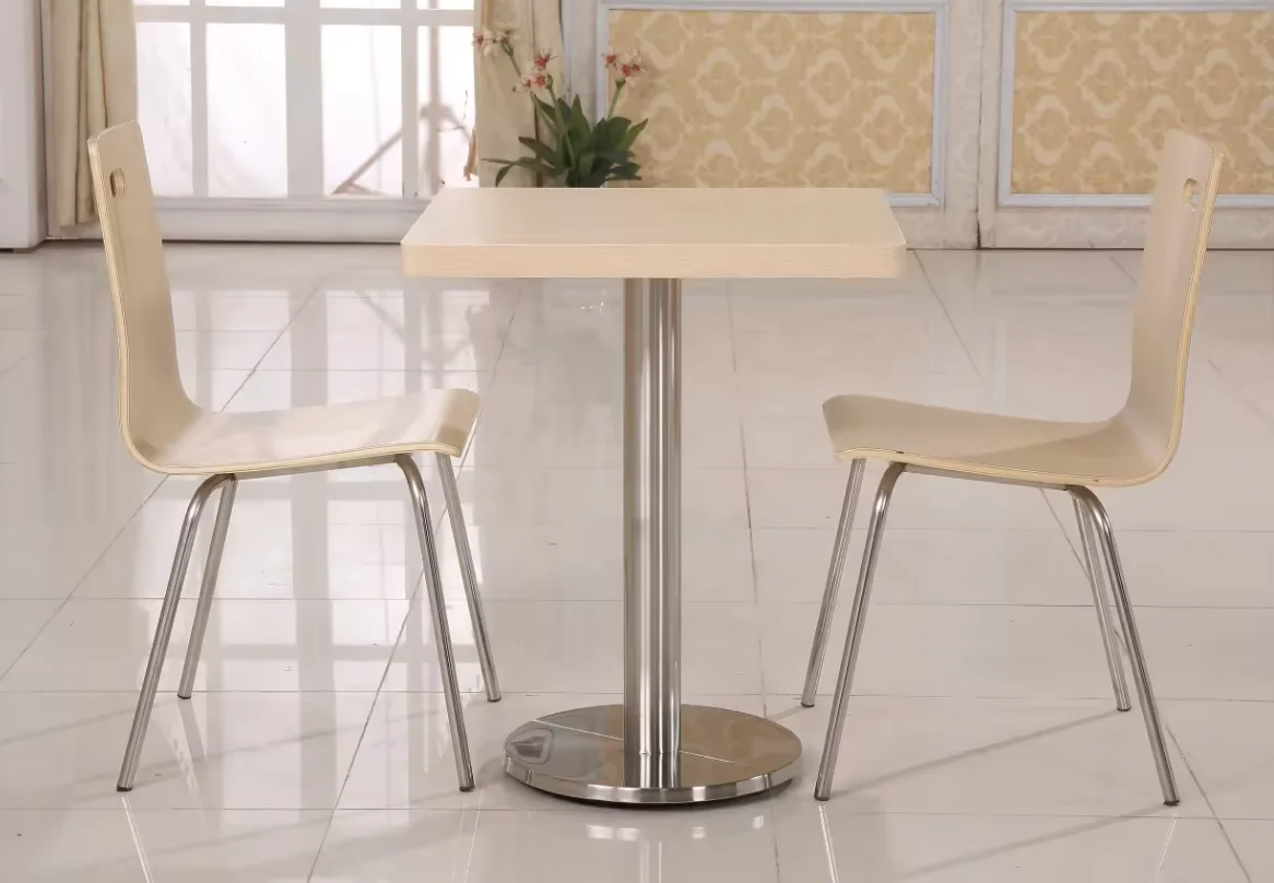 Restaurant Designs 2 People Dining Set Cafe Dining Table and Chairs Cafeteria Two Seater Dining Table