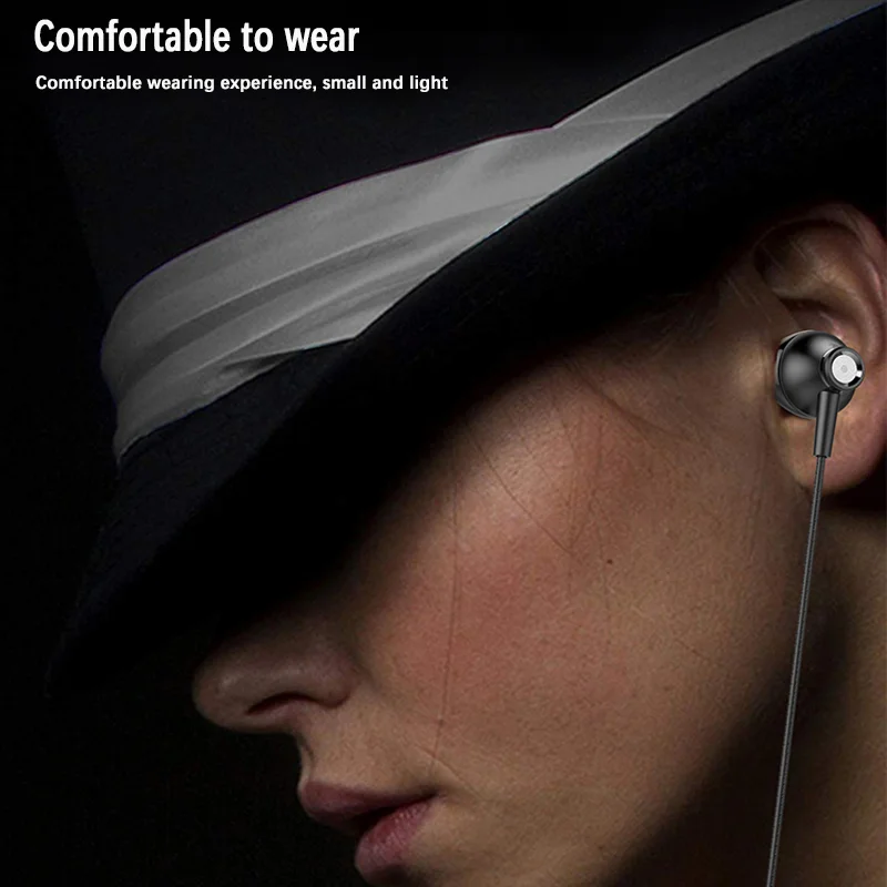 Wired 3.5mm Earphones Music Headphones Microphones Stereo Headset For Mobile Phones