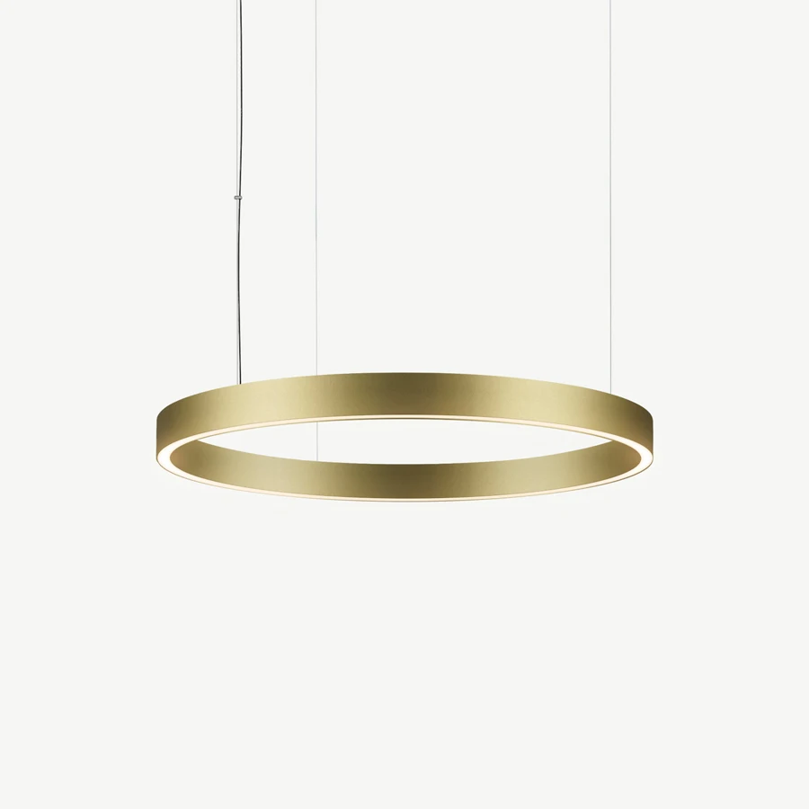 4m 120w 40mm Width Big Diameter Circle Ring Led Curved Profile Office Hanging Light for Commercial Lighting