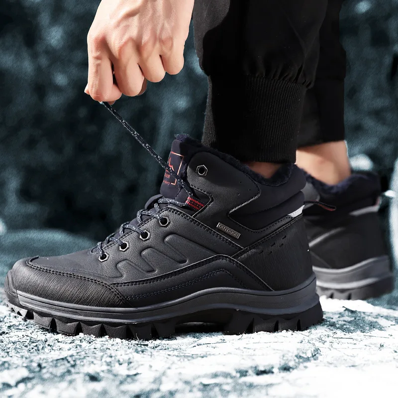 
In Stock Suede Pu Leather Anti Slip Wearable Safety Work Boot Hiking Men Waterproof Shoes For Men Outdoor 