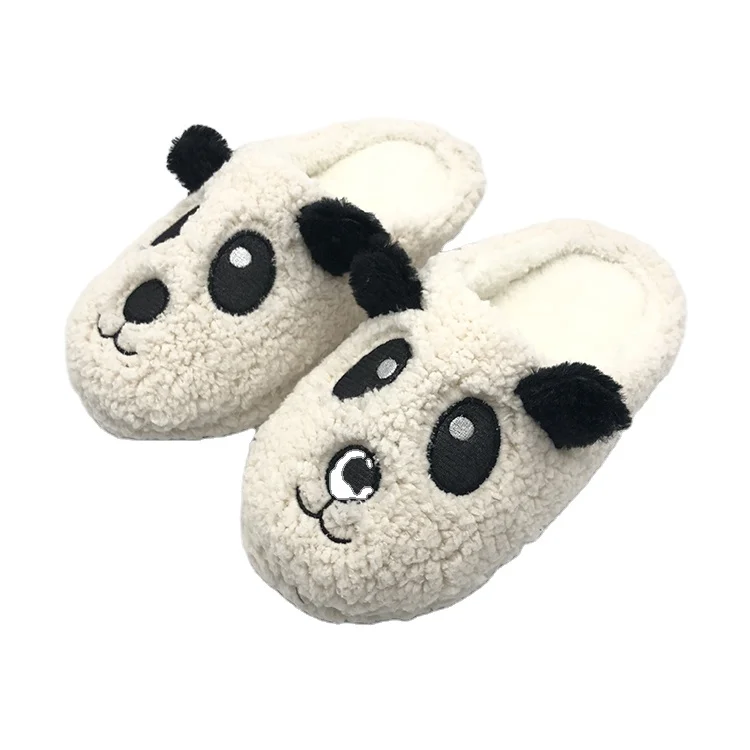 OEM customized child wear House indoor guest animal shaped  slippers  Unisex fuzzy Animal Bear indoor Slippers for children