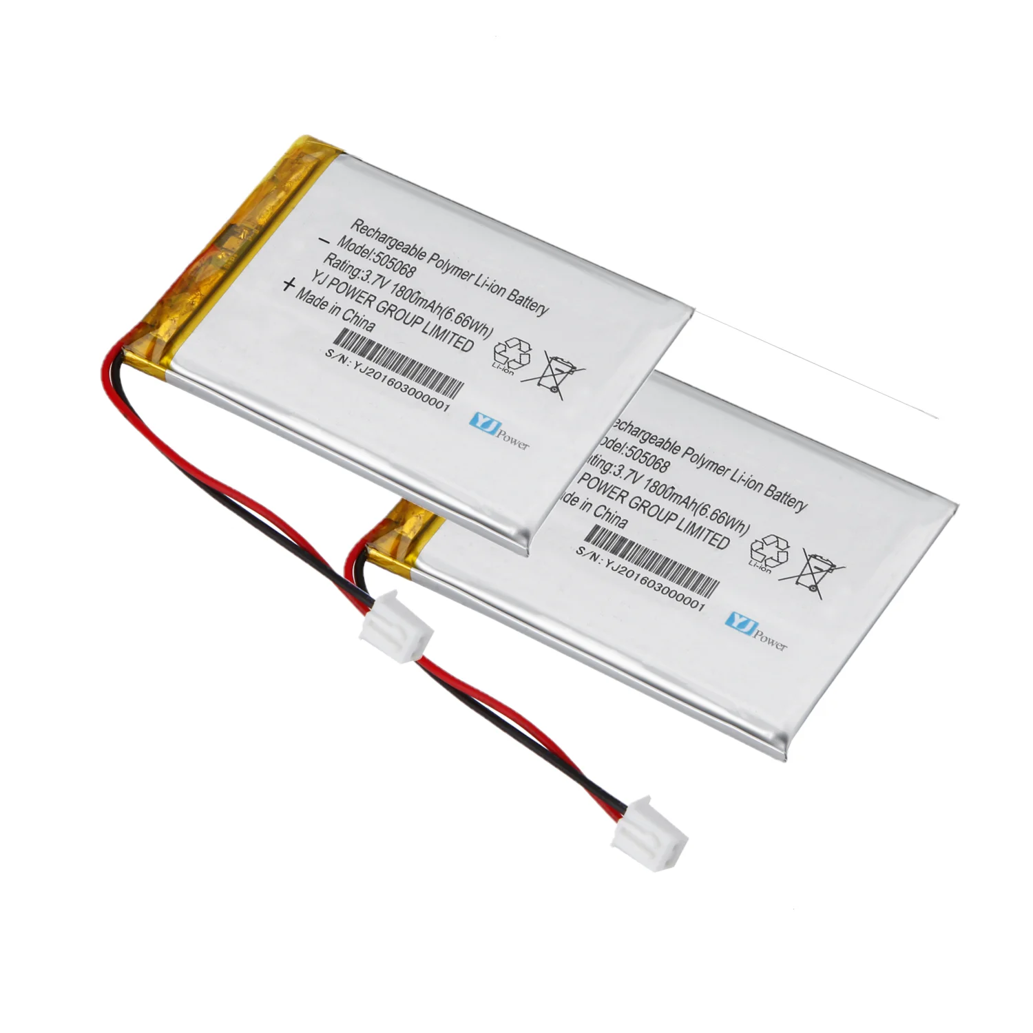 3.7 V 505068 505070 2000mAh 1800mAh  Rechargeable lithium ion  polymer battery for power bank ,loudspeaker, smart lock