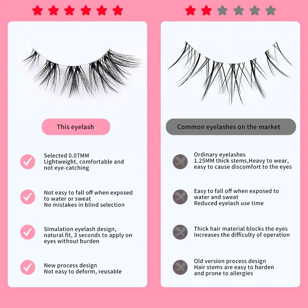 DIAS Soft High Quality 3D Vegan Synthetic Fluffy Beauty 10 Pairs False Eyelashes Box Set False Eyelashes Wholesale