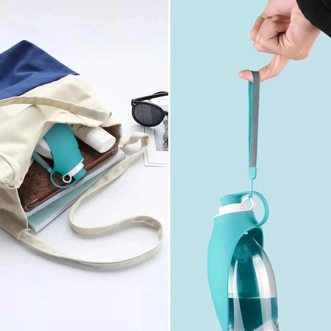 
Portable Leaf Shaped Pet Dog Water Bottle Dogs Outdoor Drinking Fountains For Travel Silicone Dog Drinking Bottle 