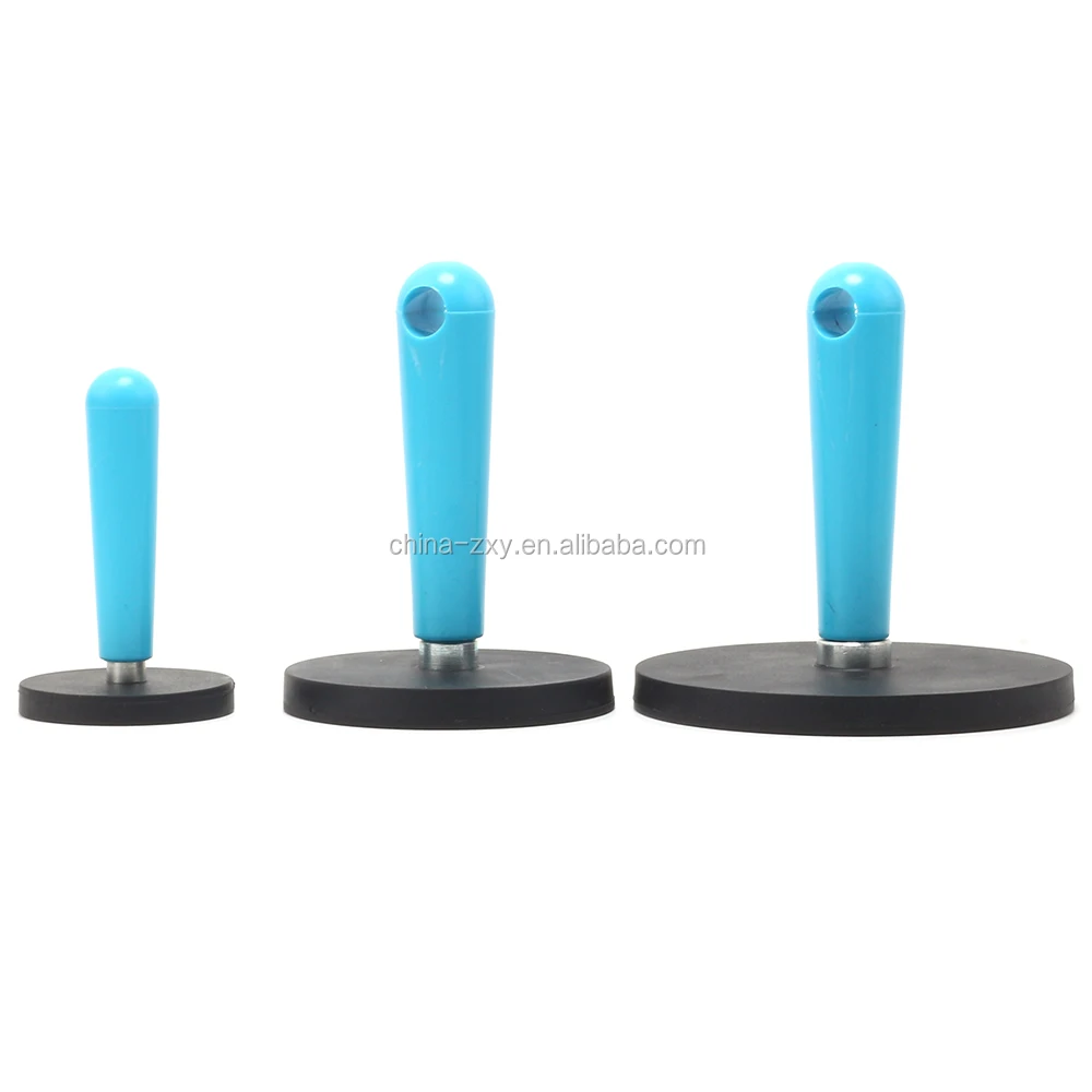 Super strong car wrap holding setting tool Rubber Coated Magnet with handle