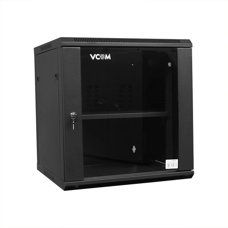 VCOM настенный шкаф стальной сетевой серверный 9U 12U 22U со стеклянной дверью съемные боковые