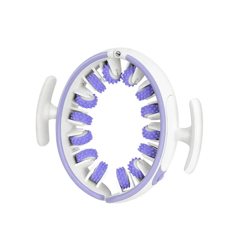 ABS Home Yoga Exercise Skinny Leg Waist Manual 14 Wheel Shiatsu Muscle Leg Massage Roller