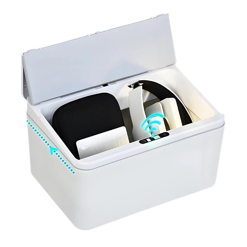 4L/6L Smart Desktop Sensor Trash Can Battery Powered Automatic Mini Trash Can with Lid for Office Desks and Vehicles Trash Can