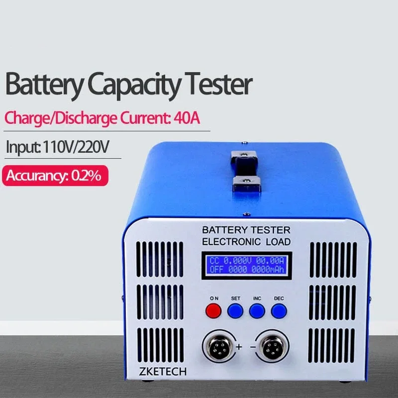 High-Current Voltage Capacitor Tester Zketech Ebc-A40L 5V 35A Charge 40A Discharge 3.2V Lithium Ion Battery Capacity Tester