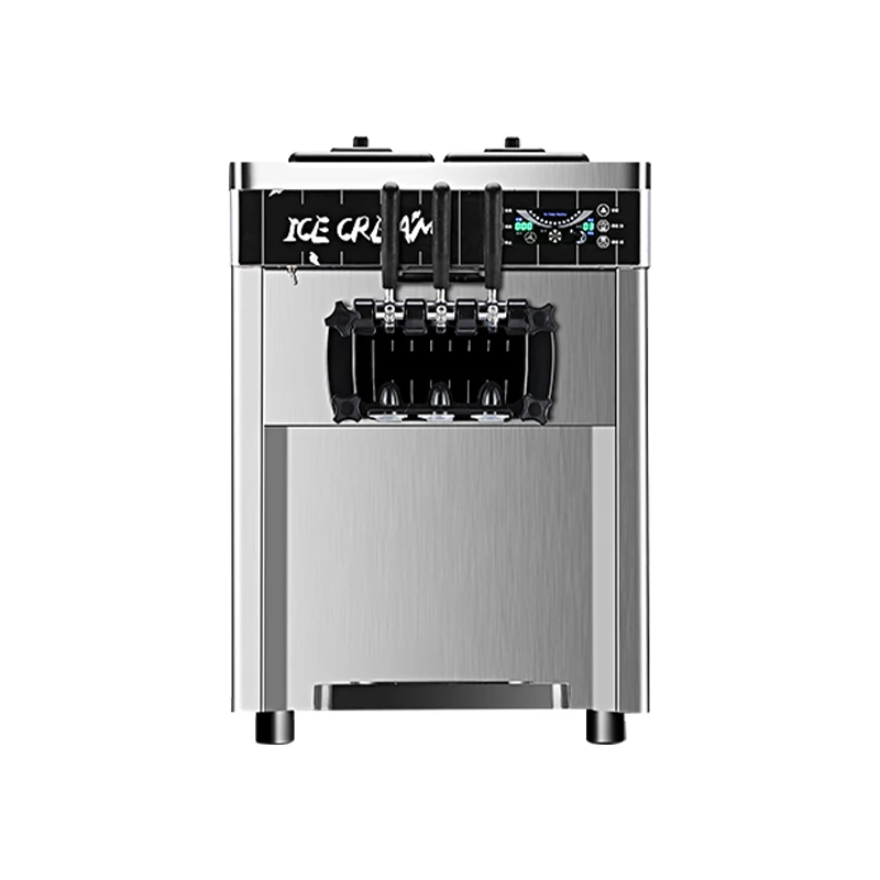 Desktop ice cream machine three flavors intelligent touch with display makes ice cream commercially