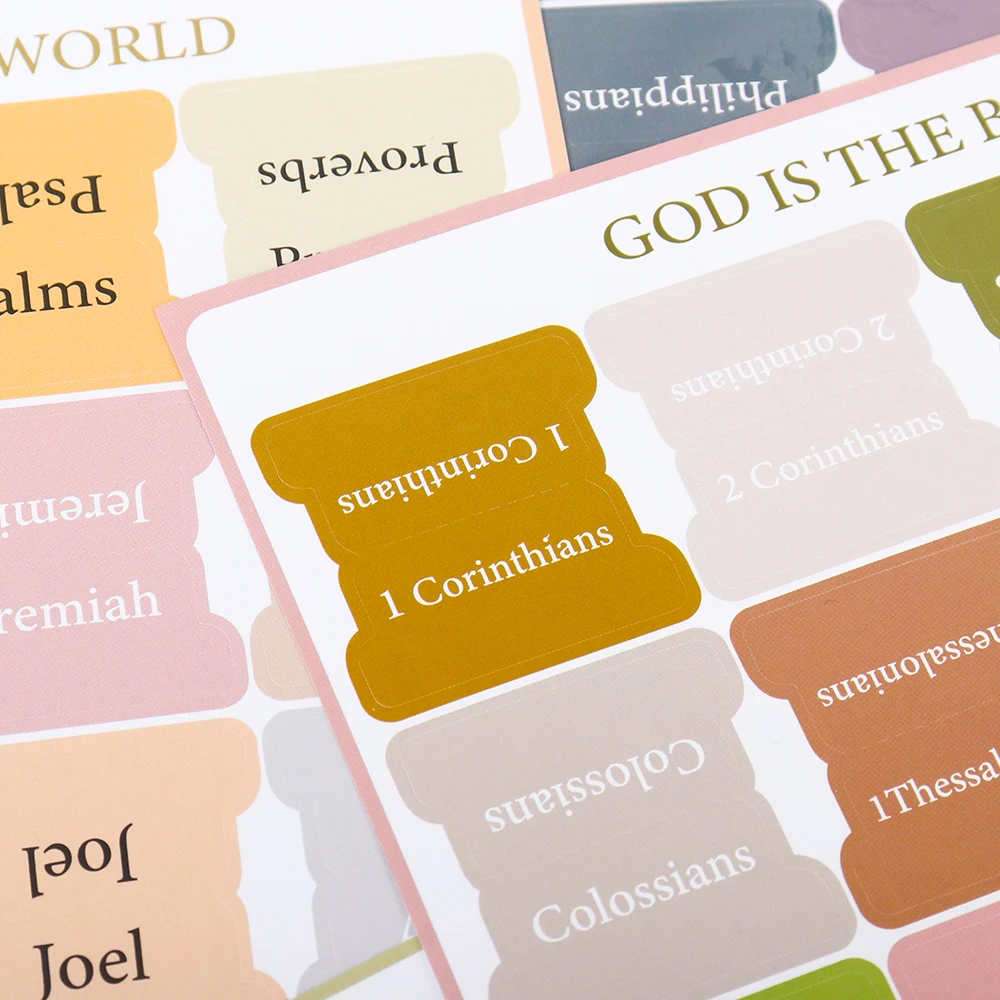 Old And New Testament Christian Stickers Bible Tabs Custom Bible Verse Bookmark