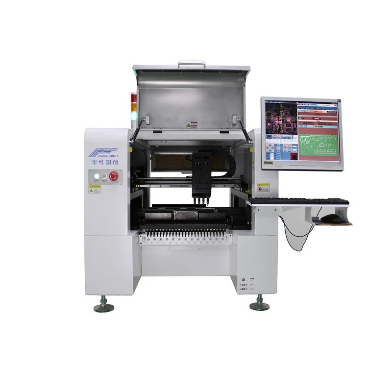 HWGC Pick and Place Machine  with Vision System 4 Heads PCB  Prototyping SMT Chip Mounter Pick Place Machine