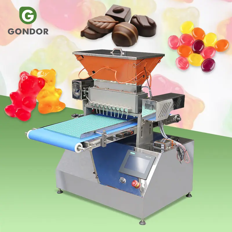 Chocolate Jelly Gummy Bear Depositor Automatic Part Small Scale Licorice Coconut Mint Hard Candy Make Machine