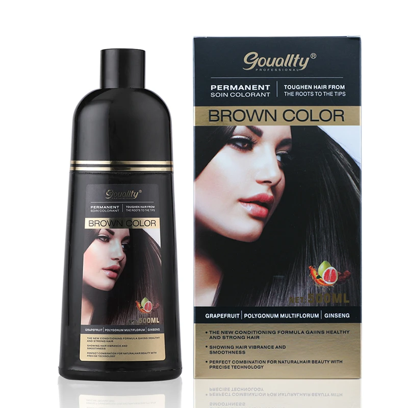 Factory Price Korean High Quality Daily Use 5 Minutes 100% Gray Coverage Black Hair Dye Shampoo 3 In 1