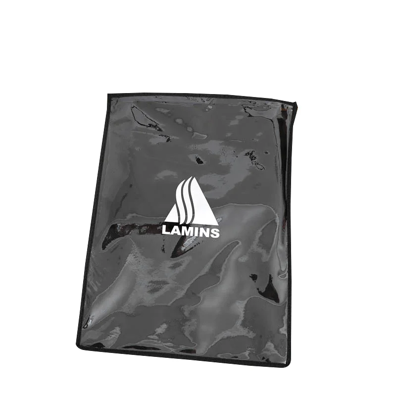 Promotion custom non woven splicing Clear PVC clothing storage packing bag