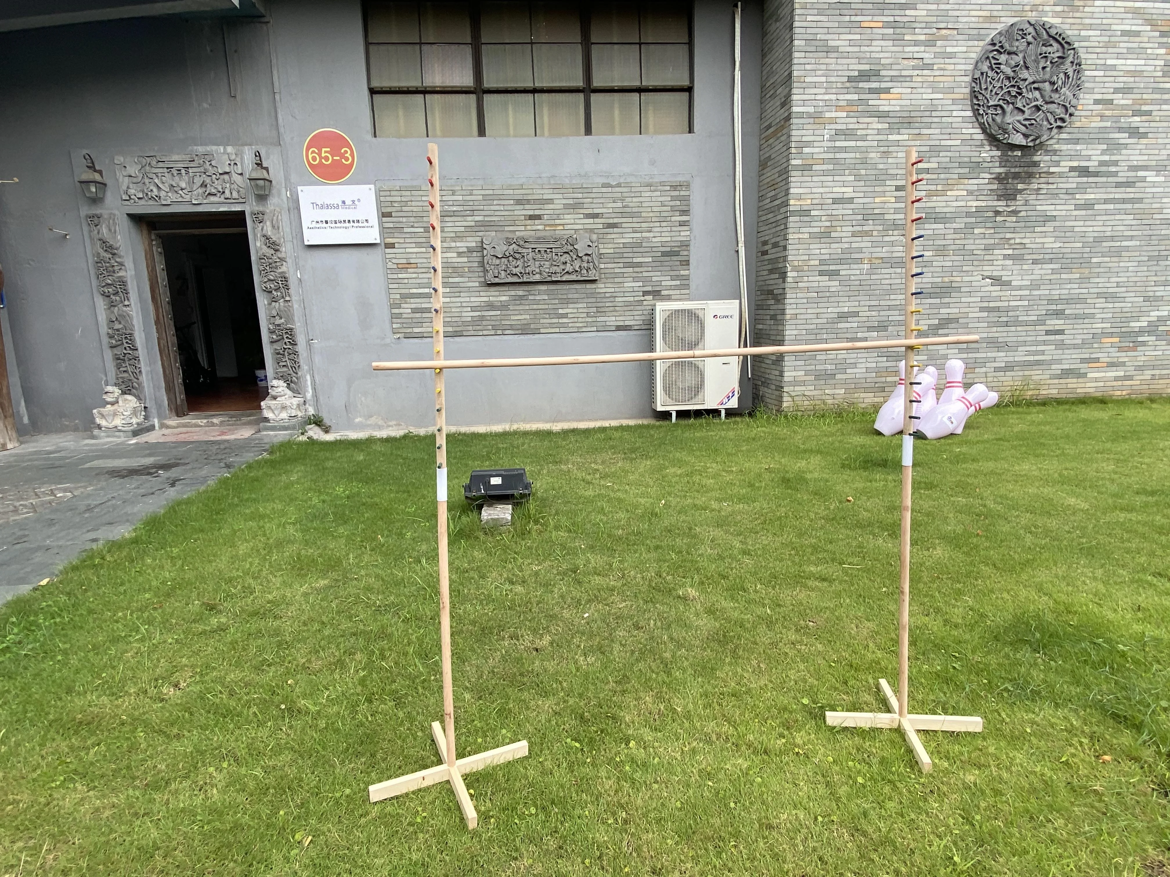Manufacture Custom Garden backyard outdoor wooden toy limbo wooden garden game for family party game