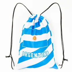 2022 Qatar World Cup Fan Supplies Flag Football Drawstring Backpack  World Cup Commemorative Gift