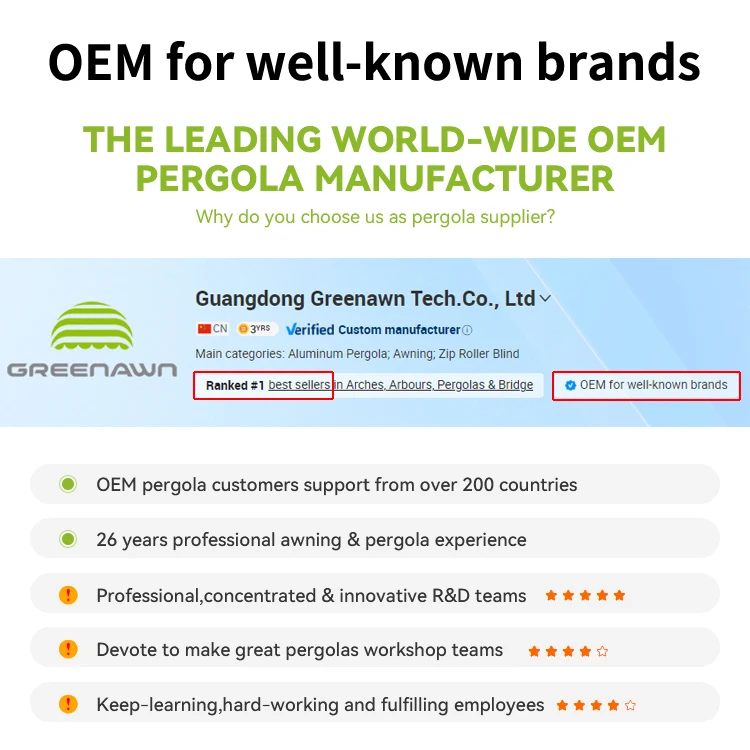 oem louvered roof pergola outdoor customized motorized retractable awnings 4meter x 3 meter pergola ready to ship