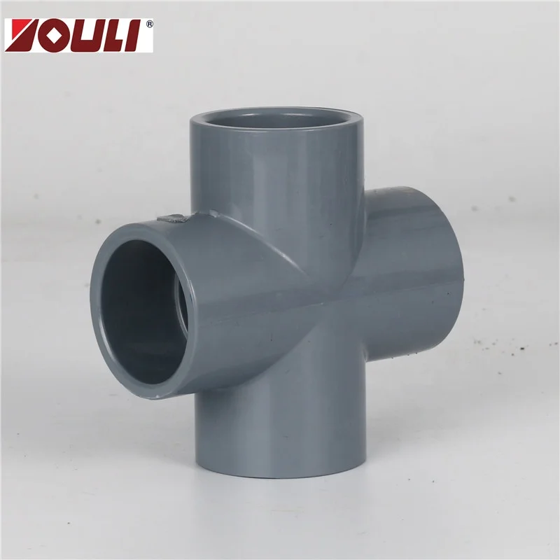 YOULI PVC Drainage Fittings Cross for Industrial & water treatment UPVC/CPVC  Sch80