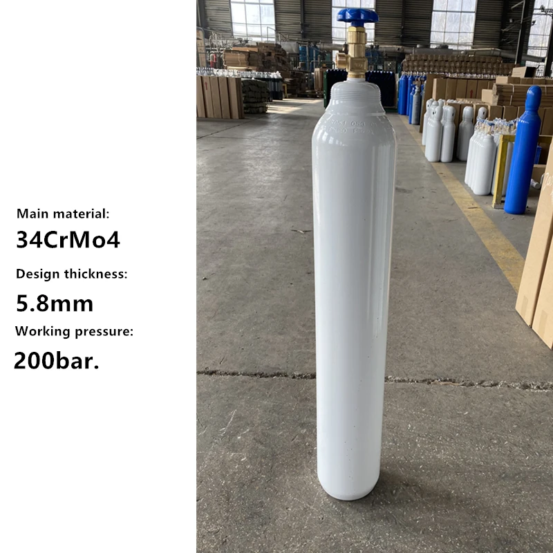 China Manufacturers Wholesale 40l 44.5kg High Pressure Oxygen Gas Cylinder Medical Oxygen Tank