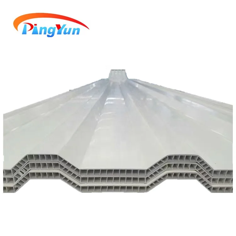 Building materials plastic corrugated roof projectors outdoor PVC Twinwall Hollow Roof