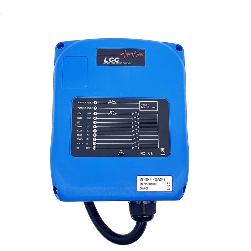 LCC Q600 Blue overhead crane industrial remote control for track cranes