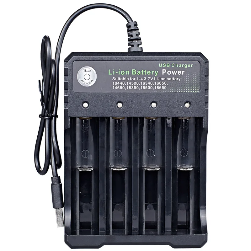  USB 18650 зарядные устройства Black 4 слота AC 110V 220V двойной для QI Беспроводная зарядка 3 7 V литий-ионная аккумуляторная