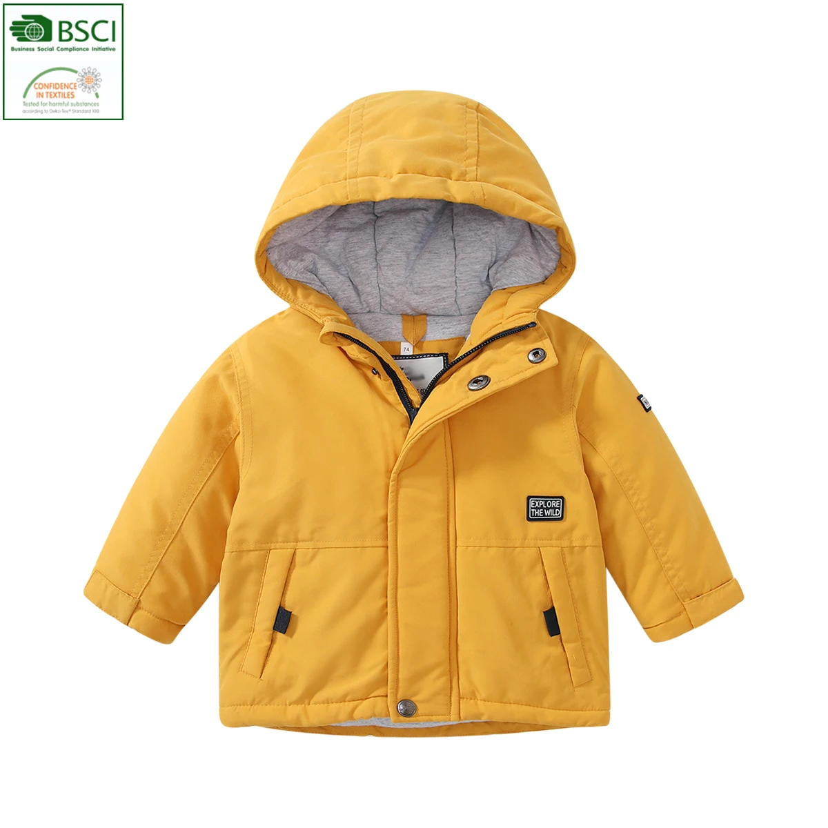 Children Autumn Winter Jackets For Boys Hoodie Thick Warm Cotton-padded Clothes Kids Hooded Outerwear Baby Coat