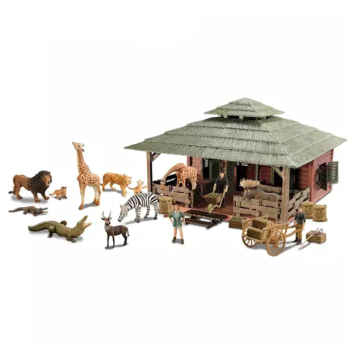 Mini Educational Kids Models Plastic Toy Wild Animal Set