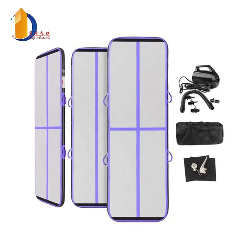 Home exercise gymnastics mat inflatable floor gym yoga wholesale price tambling mat rolling training equipment