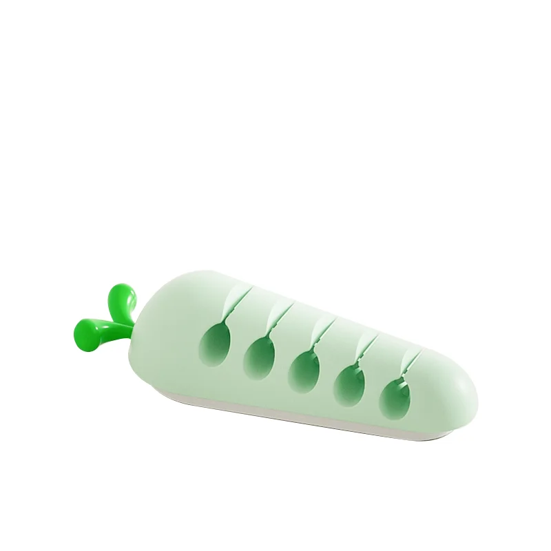 BSCI Manufacturer Small OEM Carrot Retractable Desktop Management Office School Charging Cord Plastic travel cable organizer