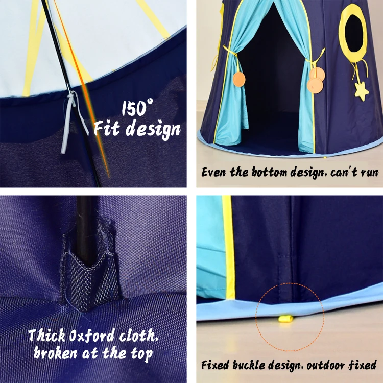 
Hot sale indoor kids play colorful castle kids tent for house 