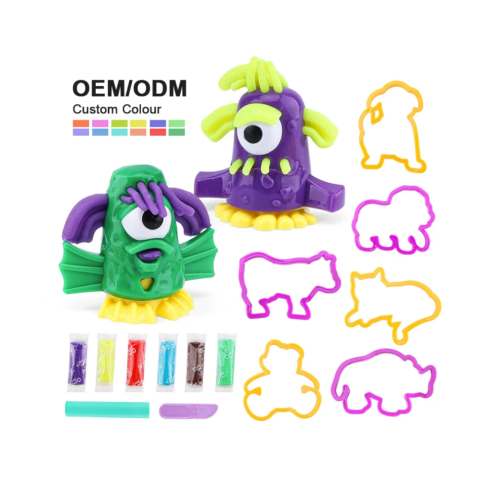 Leemook DIY Colored Clay Playdough Modeling Clay Set Pretend Play Desert Plasticine Toys for Kids Playdough Slime