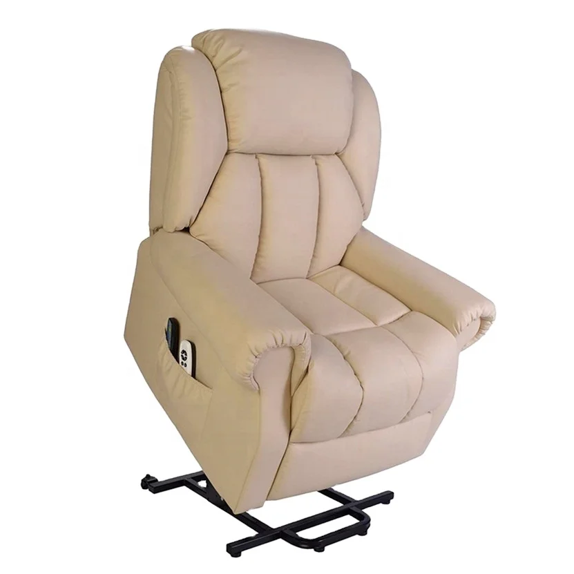 Geeksofa Multi-position Comfortable OKIN Single Motor Electric Power Lift Massage Recliner Sofa Chair with Fabric for Elder