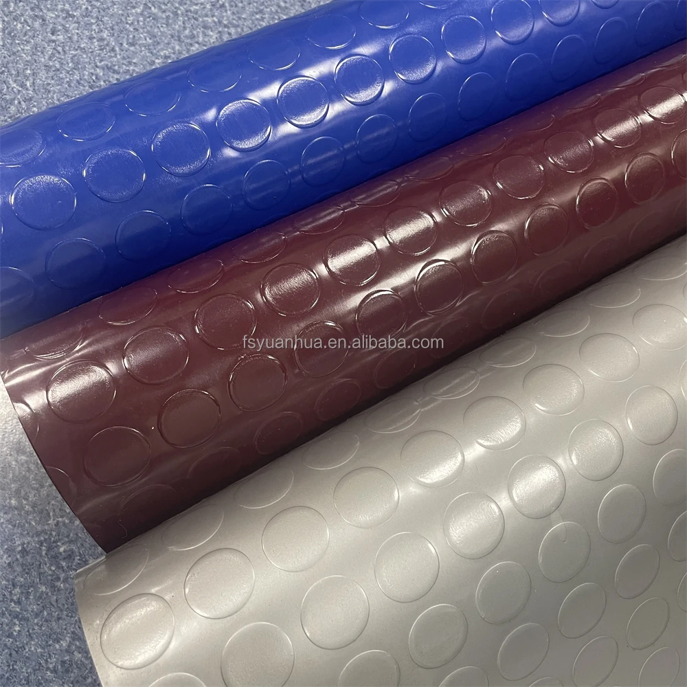 0.7MM Workshop Vinyl Linoleum Floor PVC Garage Flooring Car Mat Roll Plastic Carpet PVC Coin Mat