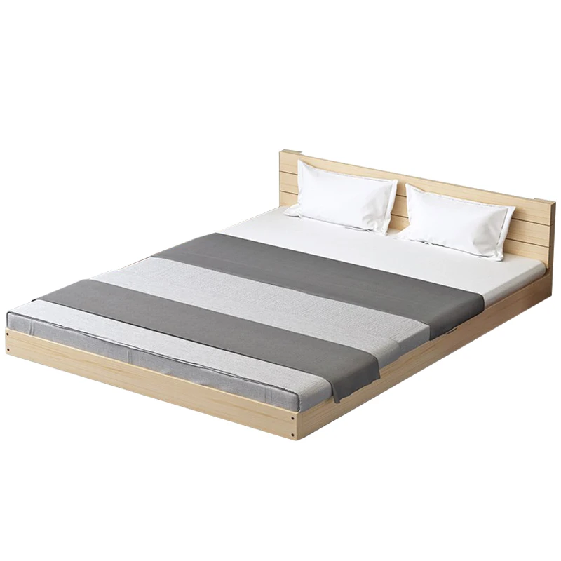 Простая Съемная кровать 1,8 м, низкая плоская кровать, 1,5 м, мягкая упаковка, татами в японском стиле, кровать для пола из массива дерева