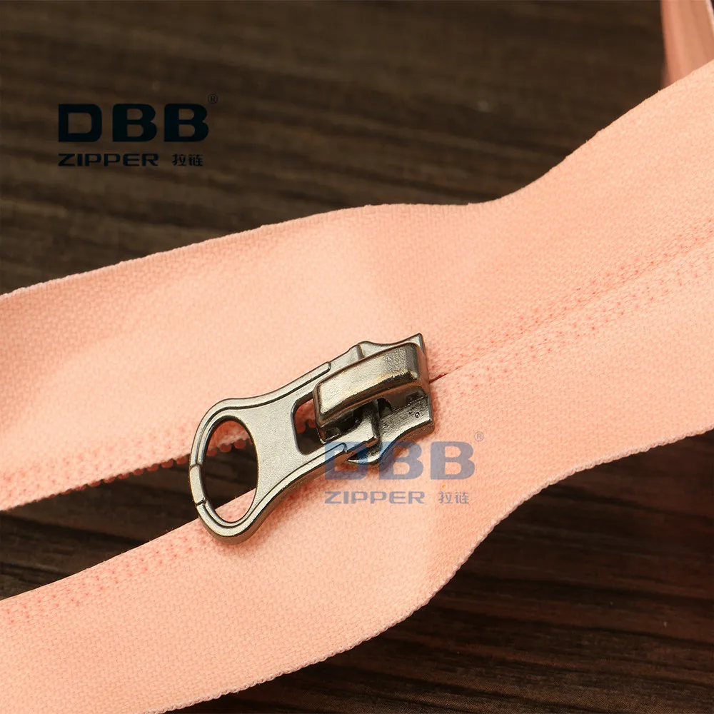 
Wholesale nylon/metal/plastic waterproof long chain zipper with PU/TPU/PVC coated water-resistant material 
