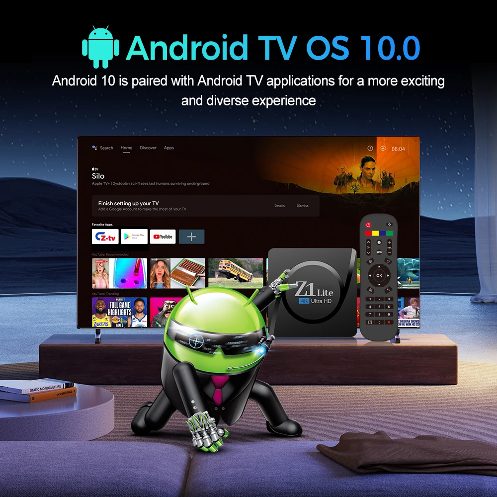 New product wholesale Android tv Box Z1 Lite Allwinner H313 4K Tv Box 2+16GB Smart OTT  TV BOX  Dual wifi with IR Remote Player