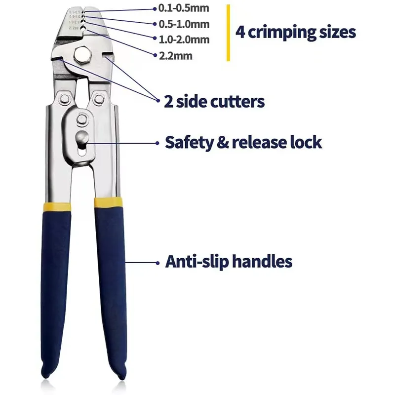 Stainless Steel Crimper Sleeves Tool Wire Rope Swager Terminal Crimpers