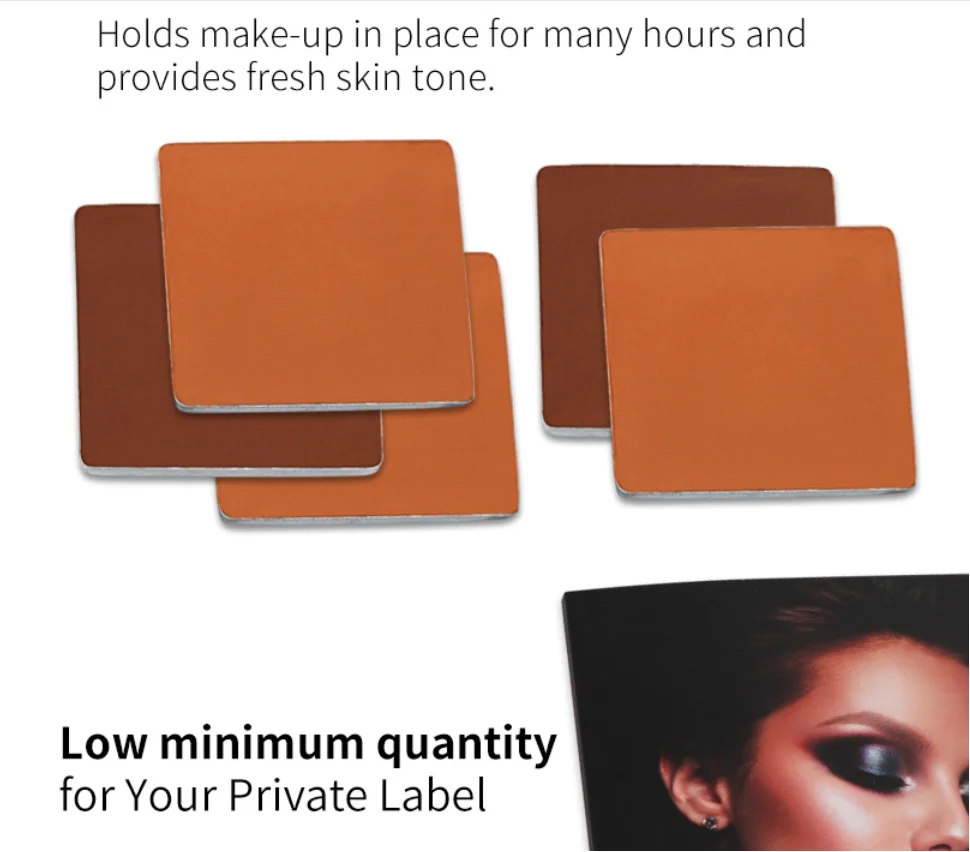translucent compact private label pressed powder palette face for makeup