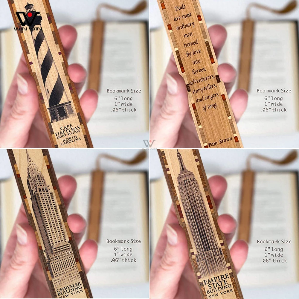 Custom Chinese Style Wooden Bookmarks Hollow Bookmark Bookends For Gifts Chinese Gifts