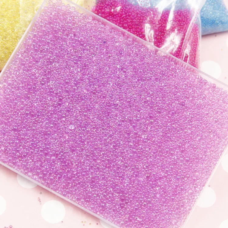High Quality Transparent Color Round Shape Acrylic Beads 0.8-3mm Colorful Bubbling Beads Diy Decoration