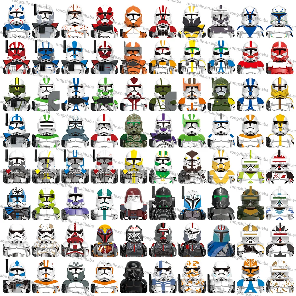 TV6107 SW Movie Space Wars Leia Organa Han Solo Satine Kryze Clone Trooper Ahsoka Commander Building Block Figure Toy Bricks