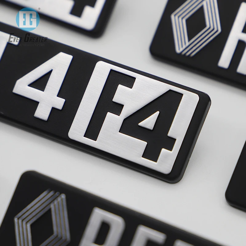 Black Base Front Hood Rear Trunk Emblem Badges LOGO Car Emblem