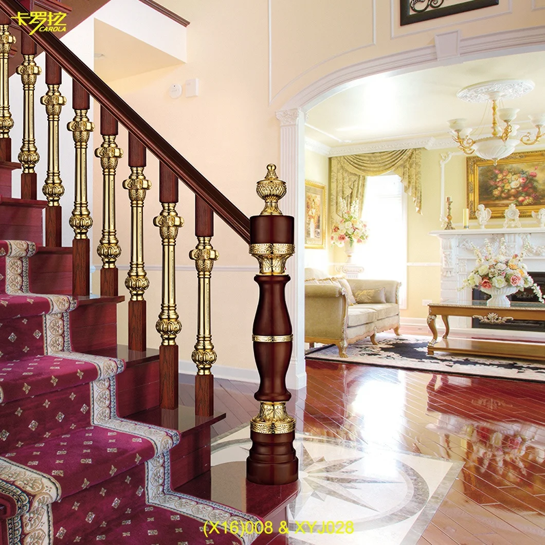 Aluminum And Wood Stair Fence Handrail Newel Post