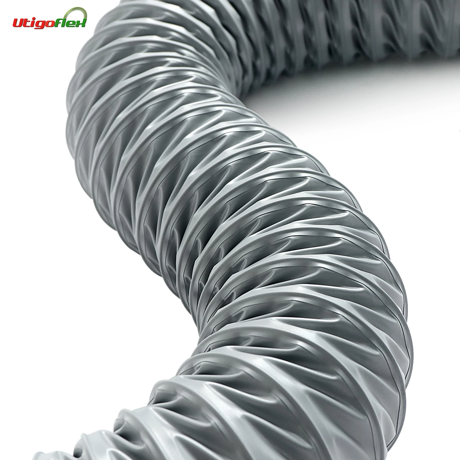 Flexible PVC Coated Polyester Fabric Heat Retardant Air Duct Pipe Hose