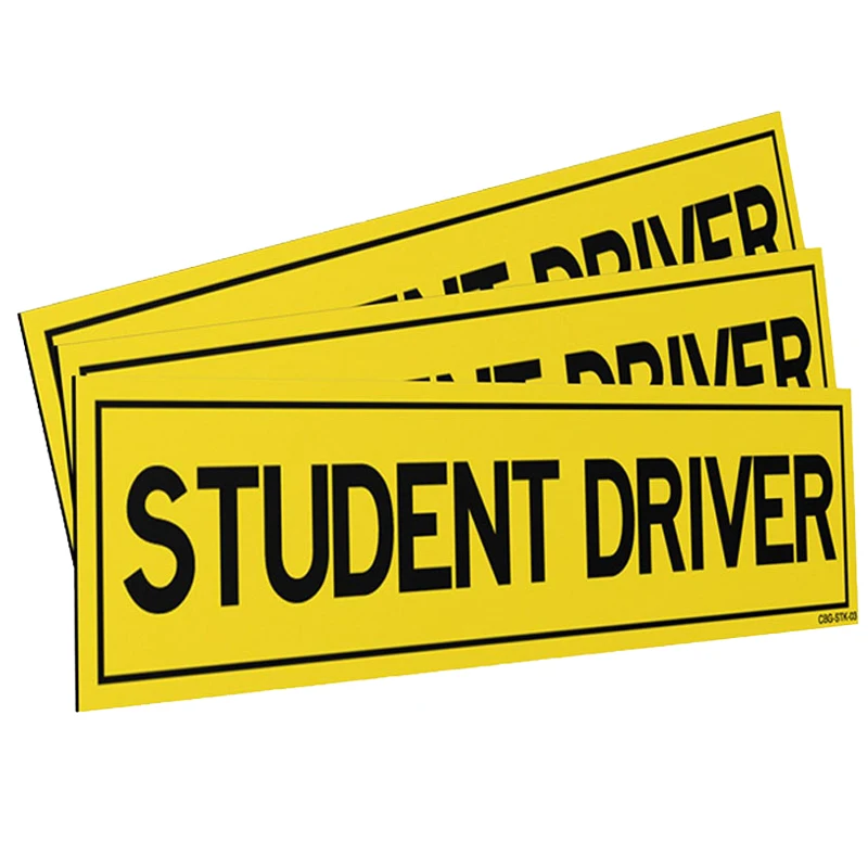 Custom New Driver Magnet for Car Please Be Patient Student Driver Magnetic Reflective Rookie Driver Bumper Sticker