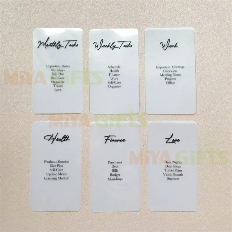 personalized plastic small mini pocket frosted task journal clear card frosted credit card size transparent printed page flag